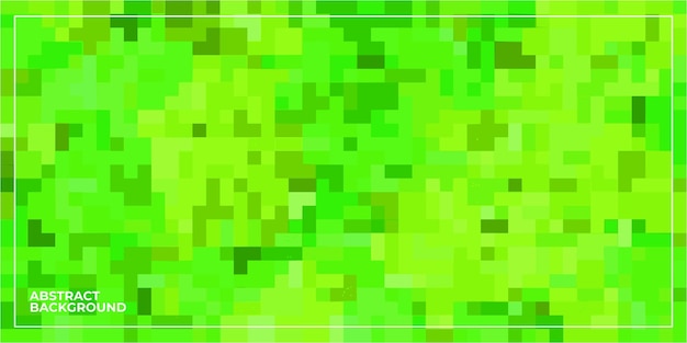 Green abstract geometric pixel square tiled mosaic background