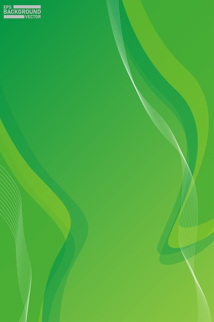 green abstract wave background