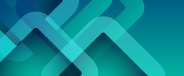 Green and blue vector abstract 3D futuristic modern neon banner with shape line Can be used in cover design book design poster cd cover flyer website backgrounds or advertising