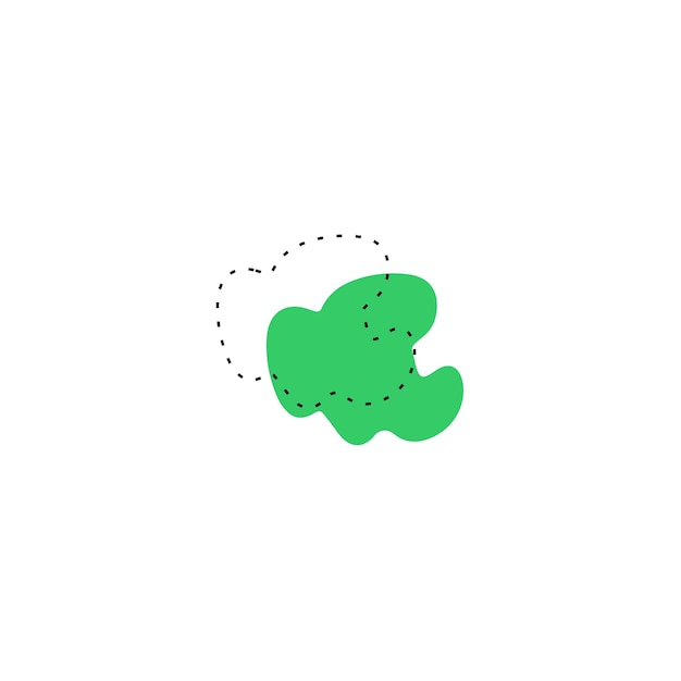 green blob set element vector blot