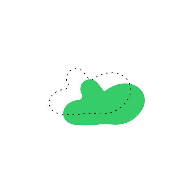green blob set element vector graphic