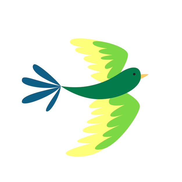 Green Blue Yellow Bird Migratory