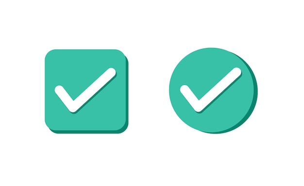 Green check mark icon check list icon Vector illustration