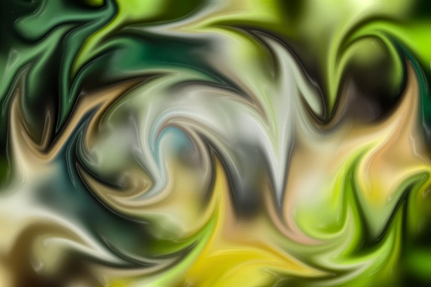 green curve dynamic fluid liquid shiny fabric texture iridescent holographic color background