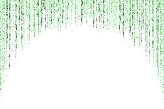 Green decoration round arch glitter garland Vector