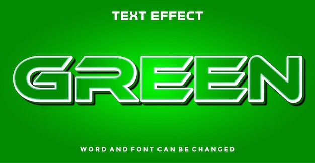 Green editable text effect