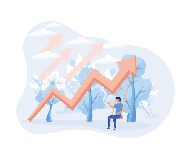 Green energy illustration. Renewable energy concept.flat vector illustration