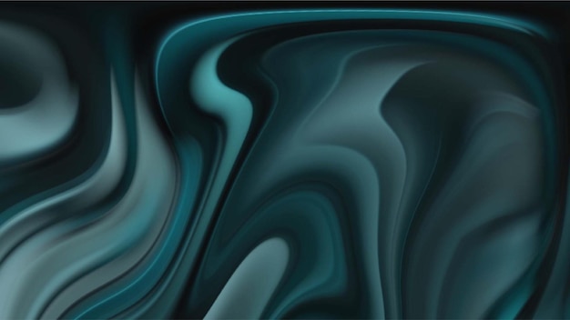 Green gradient wave background with added noise Dark flowing emerald background imitating a flow w