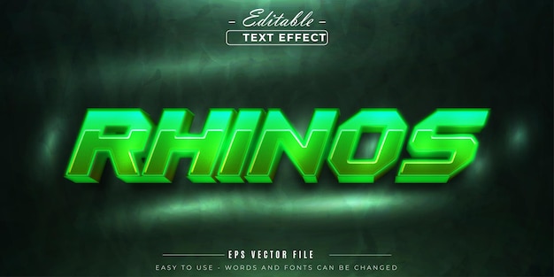 green rhinos editable text effect