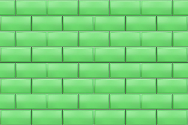 Green seamless subway tile pattern with rectangle elements.