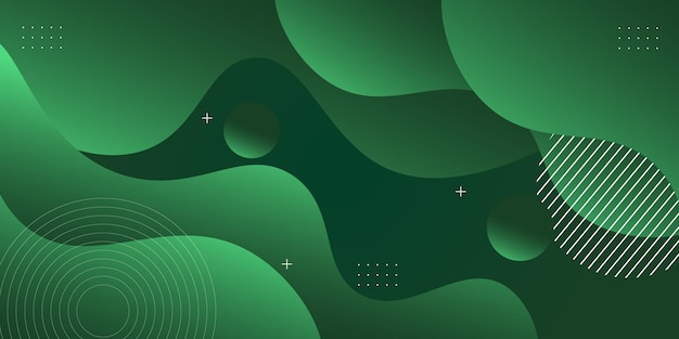 Green wave background with simple line shapes and patterns Simple green wave design