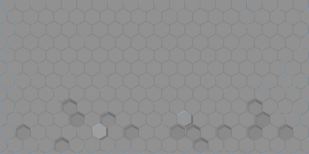 grey abstract seamless futuristic simple hexagonal gaming cyber vector tech background template