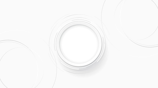 grey white abstract technology background, circle empty space for text