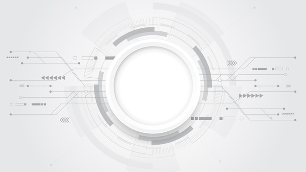 Grey white Abstract technology background, Hi tech digital connect, communication, high technology