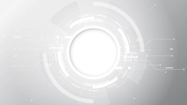 Grey white Abstract technology background, Hi tech digital connect, communication, high technology