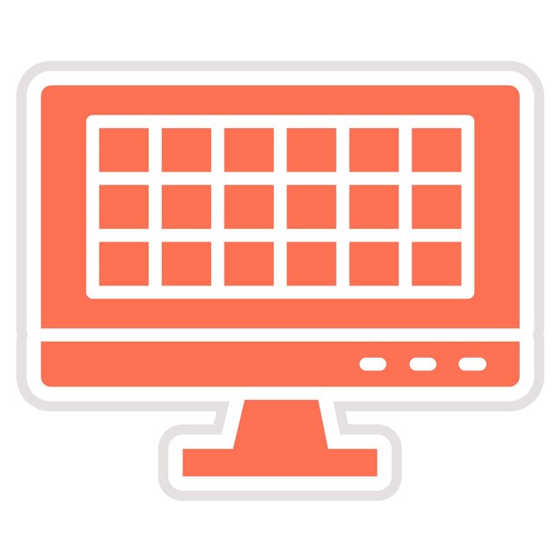 Grid Vector Icon Design Illustration