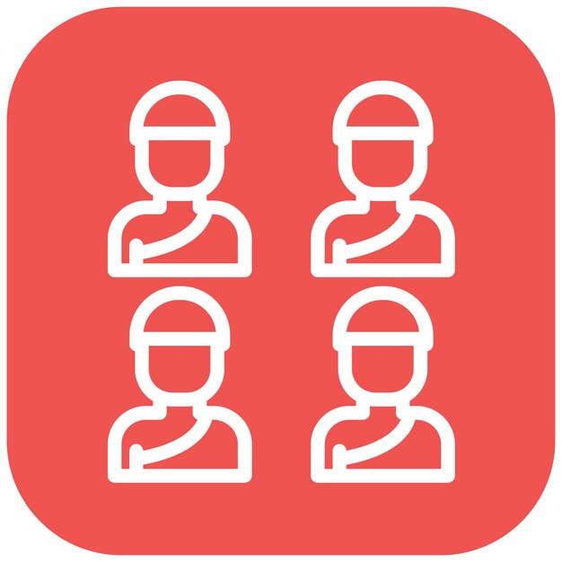 Group vector icon illustration of Hajj Pilgrimage iconset