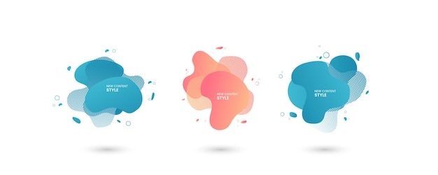 GROUPs of abstract colorful Gradient Template for Three design and Set of four abstract