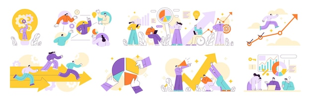 Groups of employees solve their professional tasks