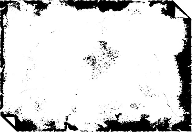 Grunge border vector texture background Abstract frame overlay Dirty and damaged backdrop Vector graphic illustration with transparent white EPS10