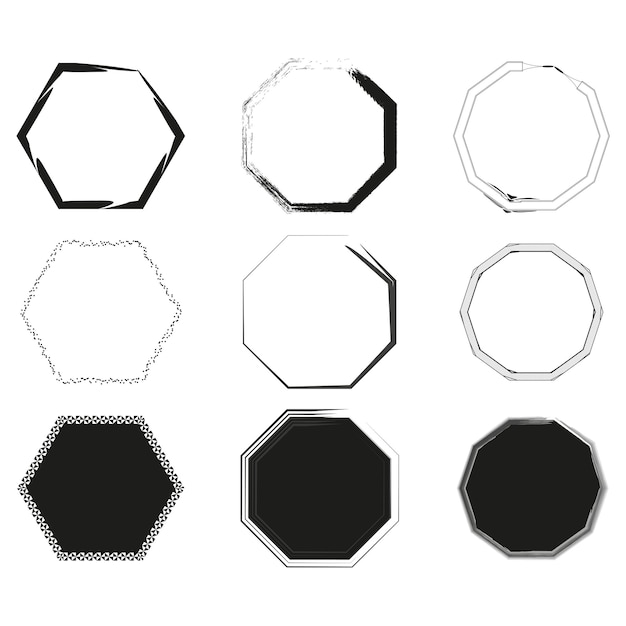 grunge hexagon vector illustration eps 10 stock image