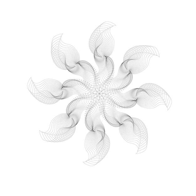 guilloche style vector element for design abstract shape