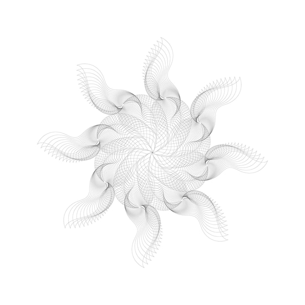 guilloche style vector element for design abstract shape