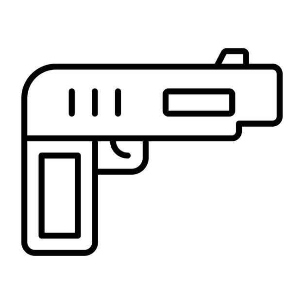 Gun Vector Illustration Style
