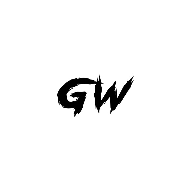 GW monogram logo design letter text name symbol monochrome logotype alphabet character simple logo