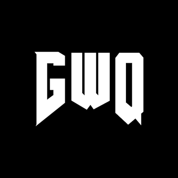 gwq letter logo design for technology company gwq logo design black and white color combination gwq logo gwq vector gwq design gwq icon gwq alphabet gwq typography logo design
