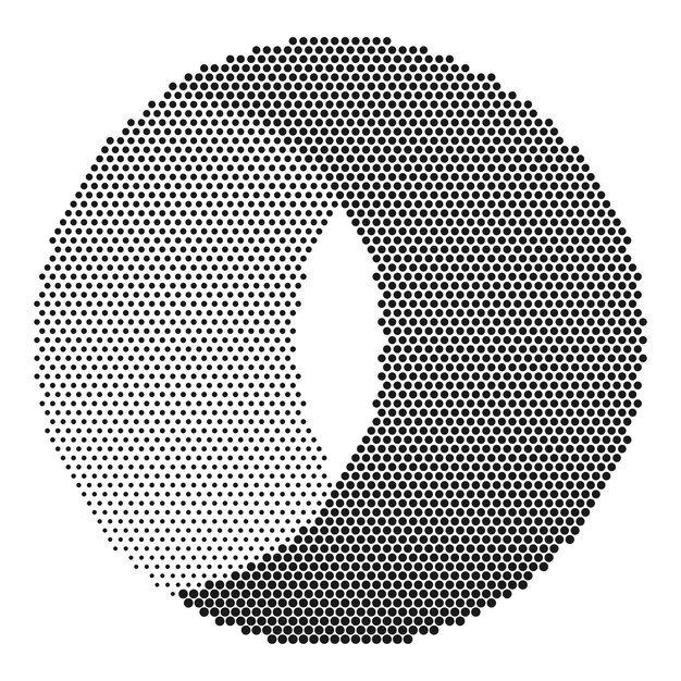 Halftone Bitmap vector art Shape
