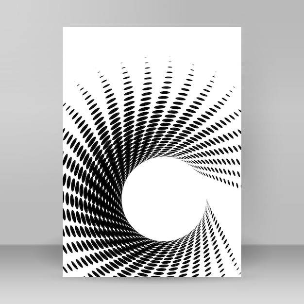 Halftone dot pattern circle swirl Design elements mockup poster10