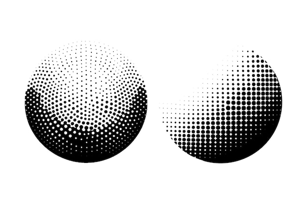 Halftone dot tone grunge effect abstract pattern texture vector graphic retro illustration