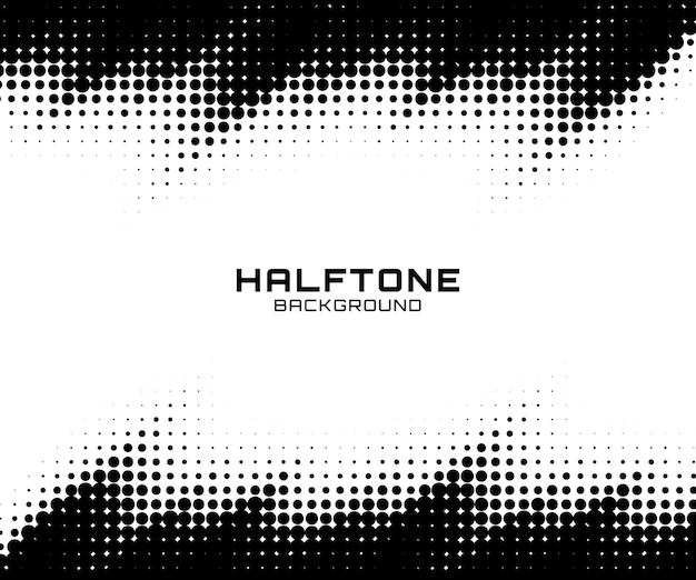 halftone dots gradient pattern texture frame using halftone circle zigzag pattern vector