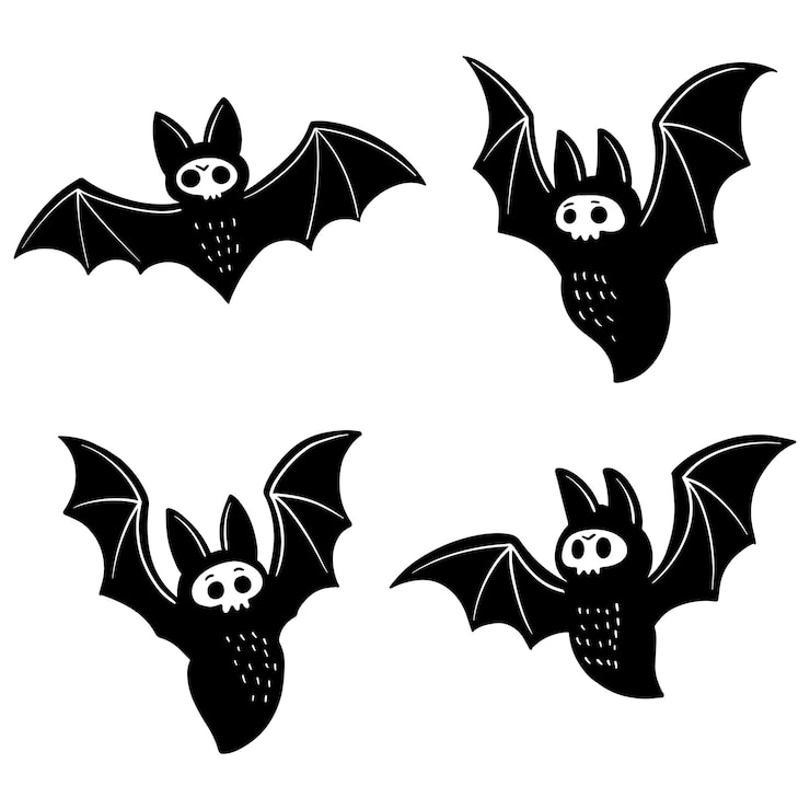 Vektori halloween bat clipart bundle