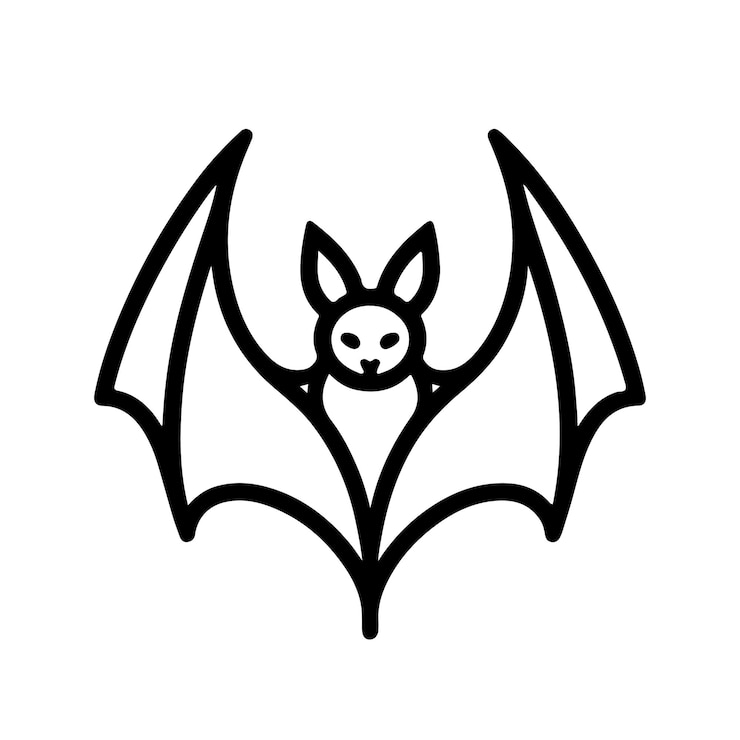 Vektori halloween bat silhouette vector
