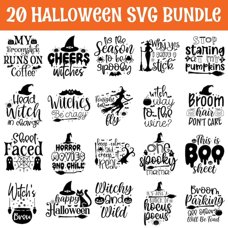 Vektori halloween svg bundle