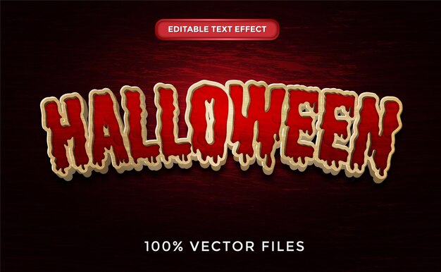 halloween text effect premium vector