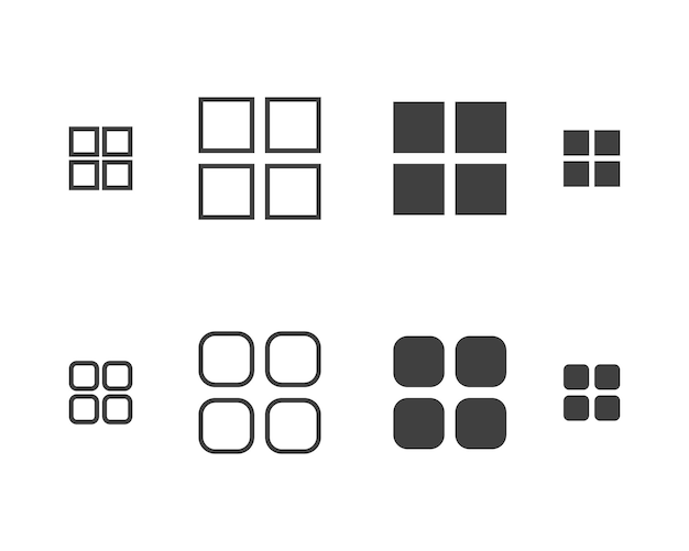 Hamburger menu icon buttons for website UI navigation mobile app presentation user Interface icons