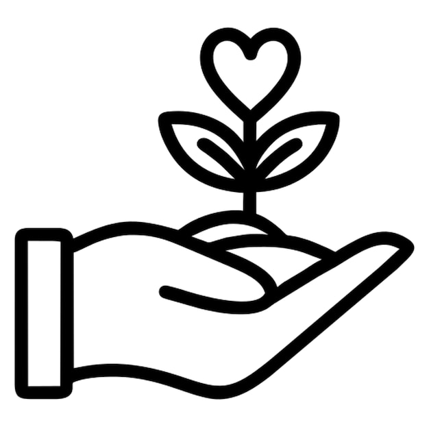 hand and hope icon outline