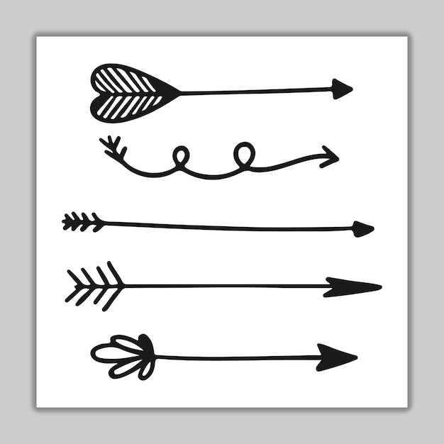 hand drawn arrow collection