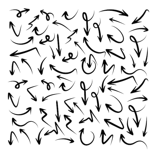 Hand drawn arrows doodle