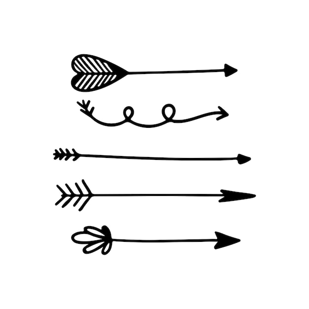 hand drawn arrows svg arrows set