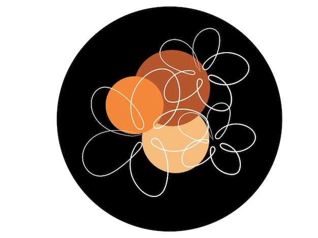 hand drawn flat design simple flower outline
