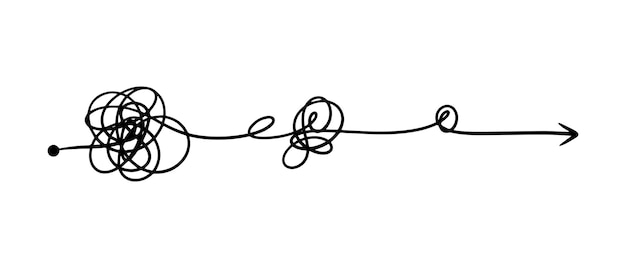 Hand drawn of tangle scrawl sketch Abstract scribble Vector illustration