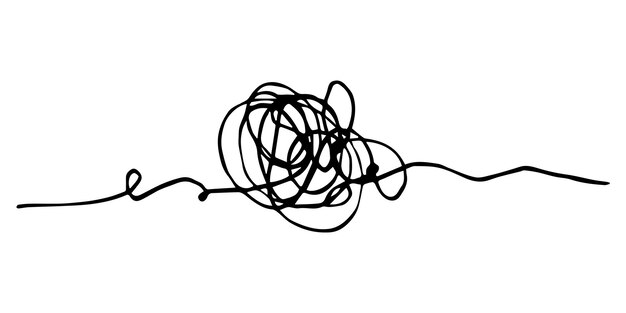 Hand drawn scribble sketch circle object Tangled grungy round scribble isolated on white background