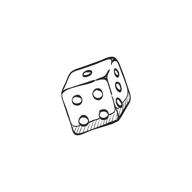 Hand drawn sketch icon dice