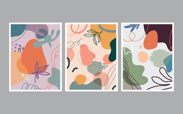 hand drawn various shapes and doodle objects with colors abstract contemporary modern trendy vector illustration