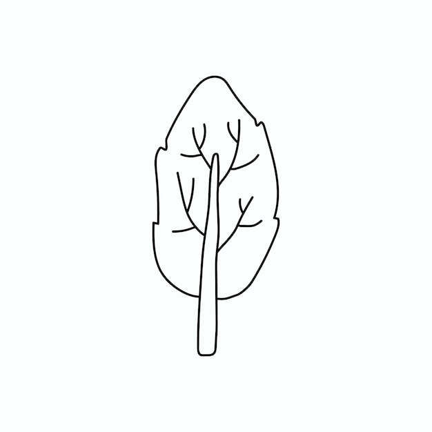 Hand drawn vector illustration tree Isolated on white background