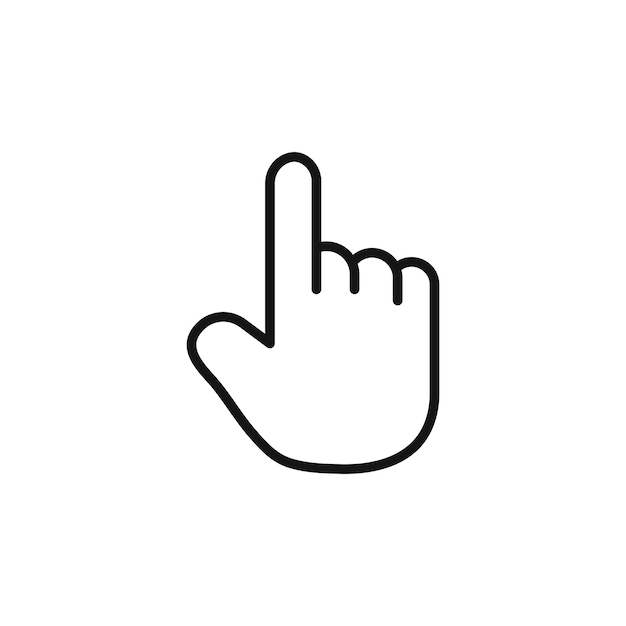Hand icon Isolated flat vector in outline